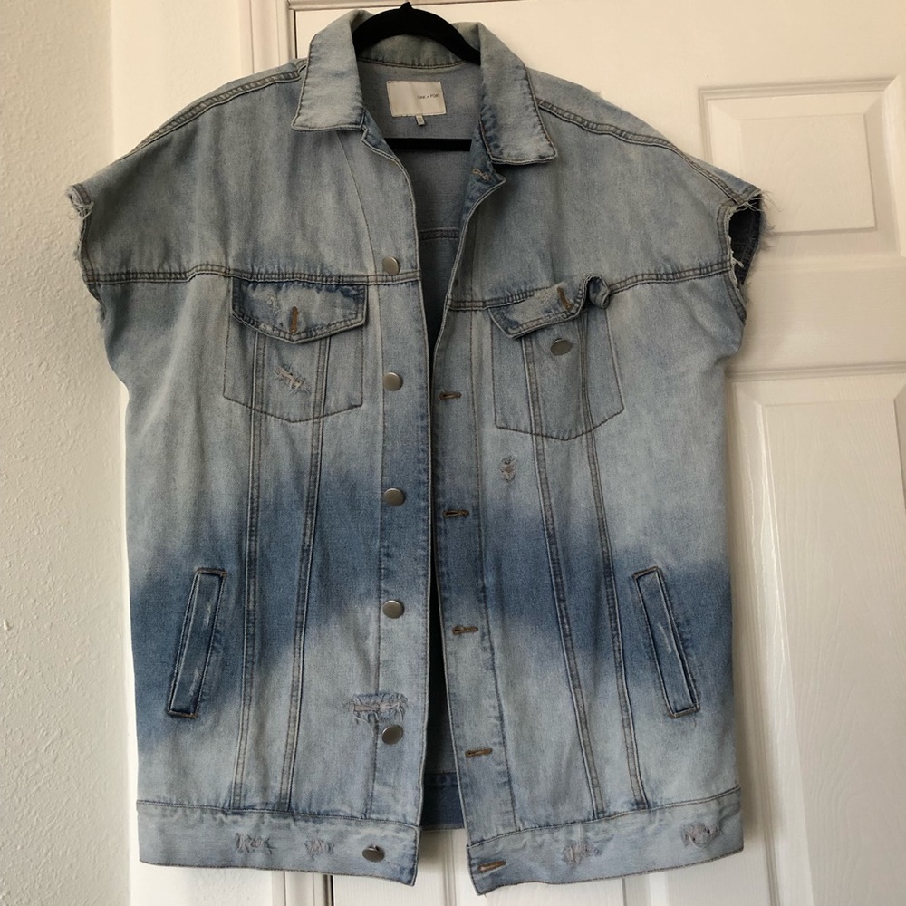 Oak + Fort Oversized Denim Vest